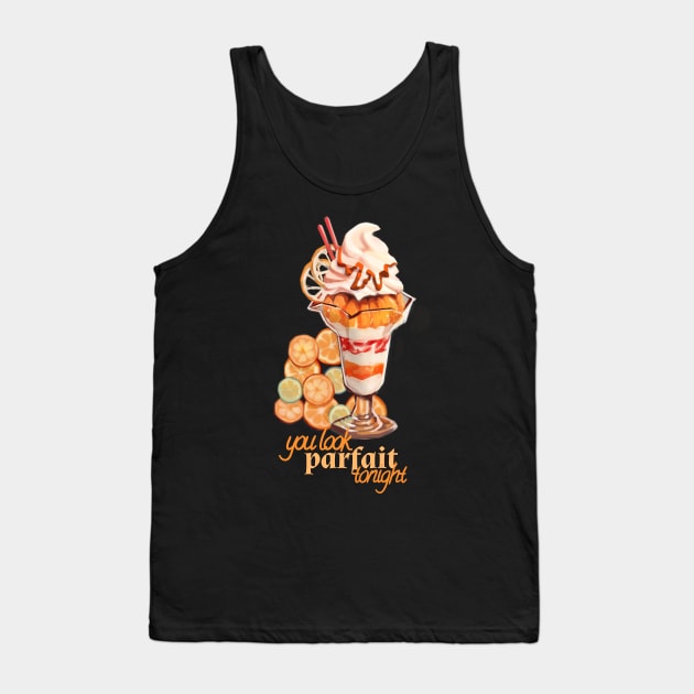 Lovely Orange Parfait With Love Tank Top by Mamory-food